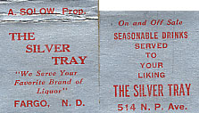 A matchbook from the Silver Tray. 