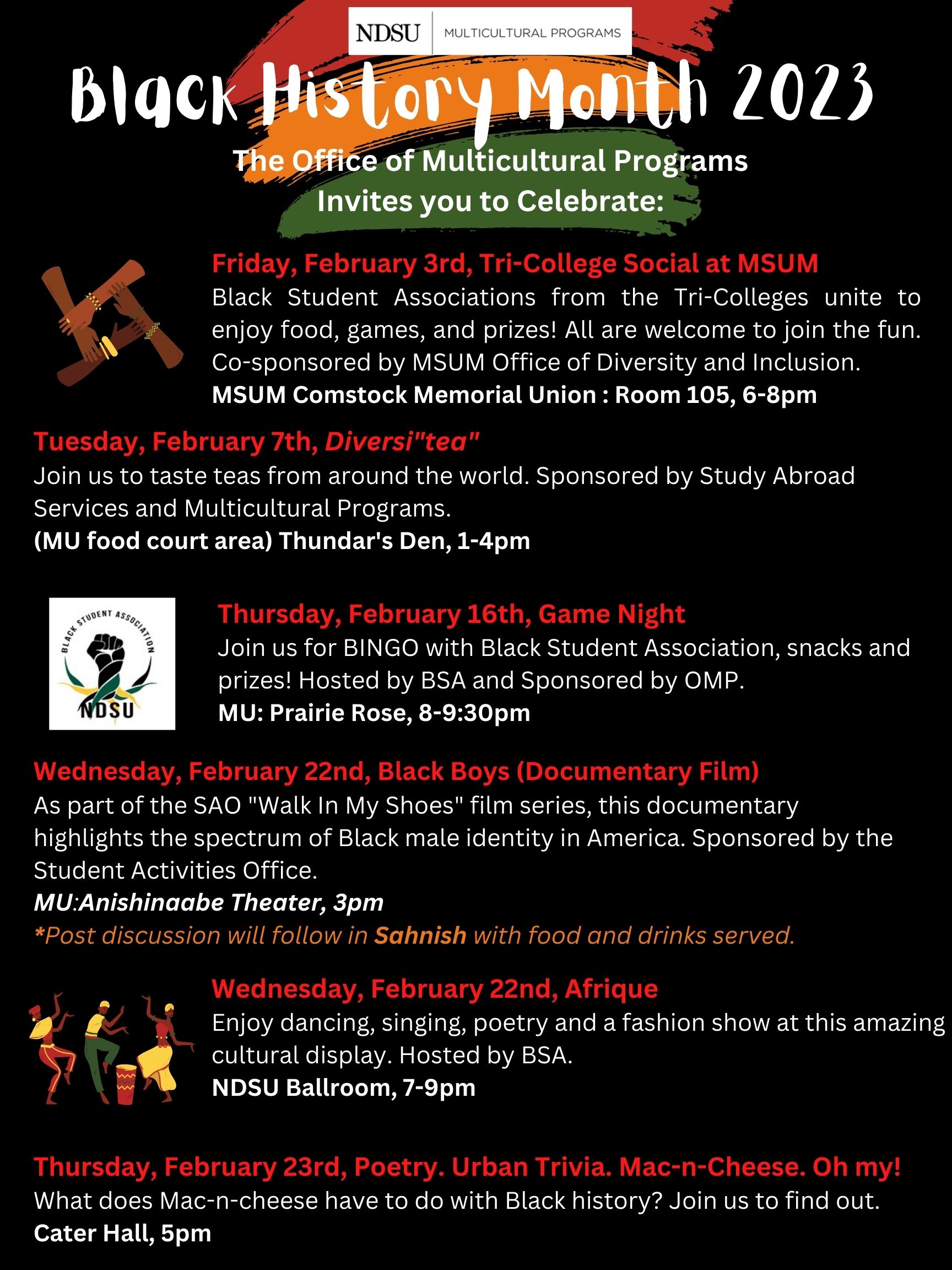 Events for Black History Month