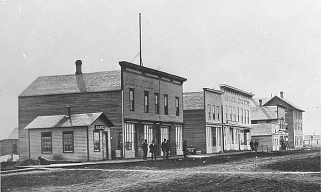 West side of Front Street in 1878. 