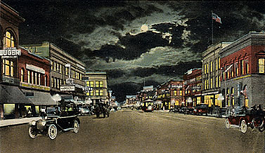 Broadway at night. 