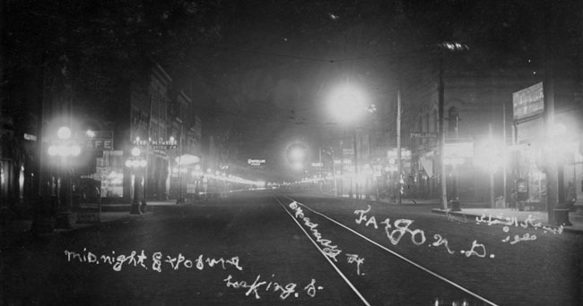 Broadway at night. 