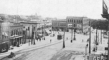 Broadway looking south, 1908