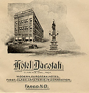 Hotel Dacotah letterhead. 