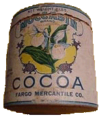 Tin of cocoa. 