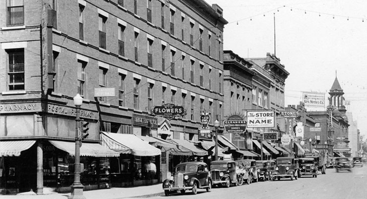 First Avenue in the 1930s. 
