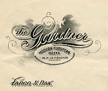 Gardner Hotel letterhead. 