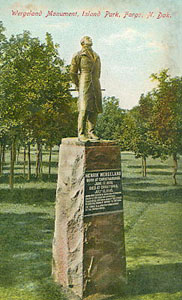 Statue of Henrik Wergeland. 