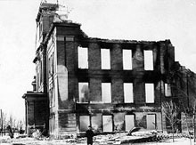 Chemistry Building after fire of 1909. 