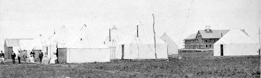 Tents and Headquarters Hotel. 
