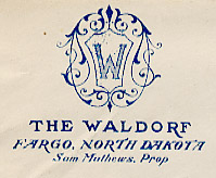 Waldorf Hotel letterhead, 1900. 