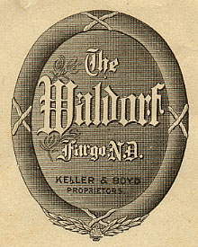 Waldorf Hotel logo, 1900. 