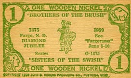 Wooden nickel. 