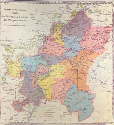 "Map of Volga German Colonies"