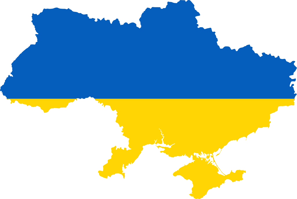 "an outline of Ukraine"