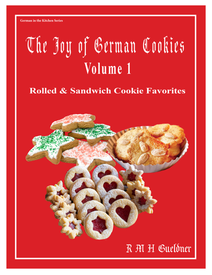 "Joy of German Cookies Volume 1 Cover with image of festive cookies"