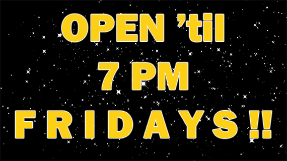 The Main Library will remain open until 7PM, Fridays.