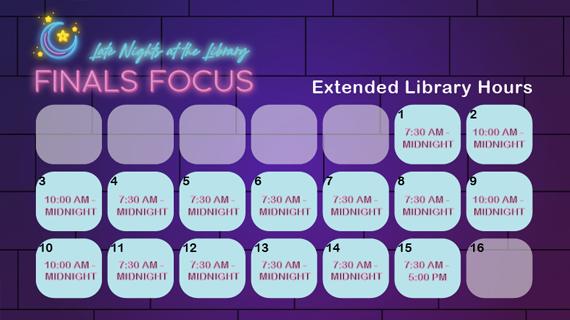 Finals Focus: Late Nights at the Library