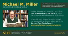 Michael M. Miller set to retire after 55 years at NDSU